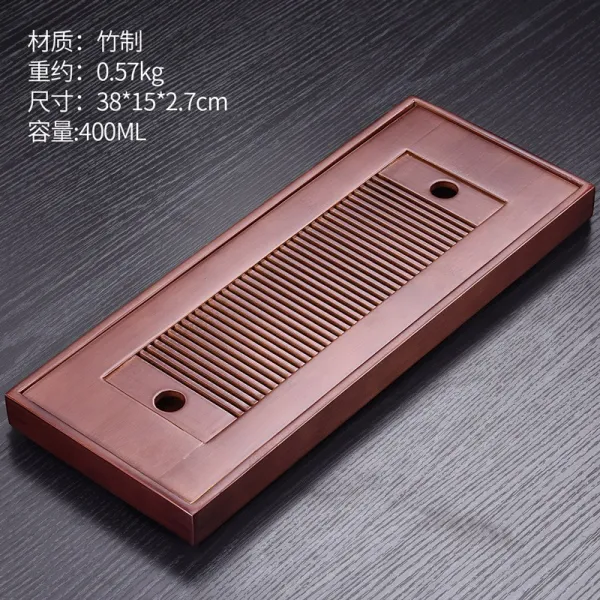 호봉 심플 무게 대나무 줄기 함흥 차사 다기 트레이 물빠짐 접시 죽제 쿵푸 미니 다반 차판 가정용, 죽제 신레이 다반 차판