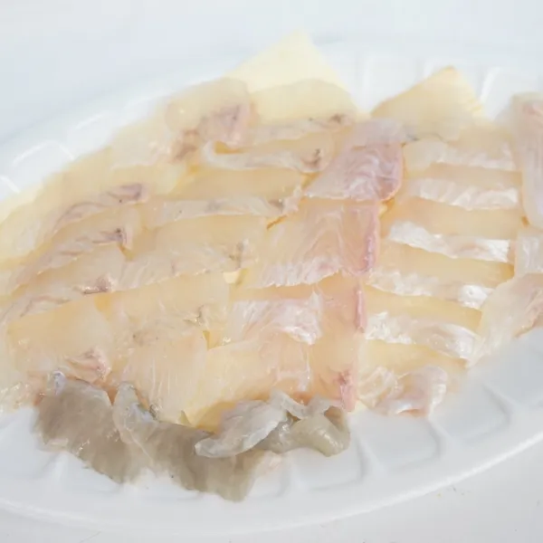 랩쿡 당일 작업 대 광어회 오로시 필렛 250g 활어회, 1개, 슬라이스250g