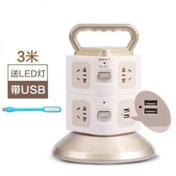 전원 밴드스위치 가정용 다공 멀티탭 다항 접선판 널판자 좌석을 꺾다 어탭터, 있음 usb 8 꽂다 위치 2층 （3