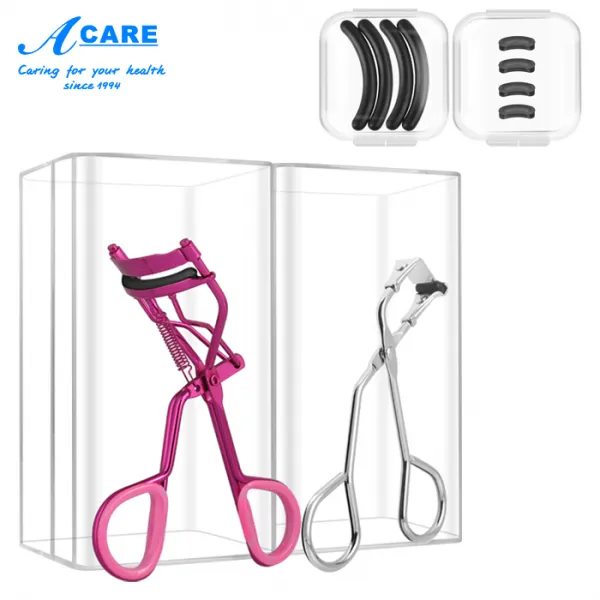 뷰러 ACARE 광각 부분속눈썹 겹 래쉬폰 리필 풀 볼륨이다 치켜들다 지구 정형 논슬립 미끄럼방지 손잡이 소형, 핑크 논슬립 미끄럼방지 _실버 눈꼬리