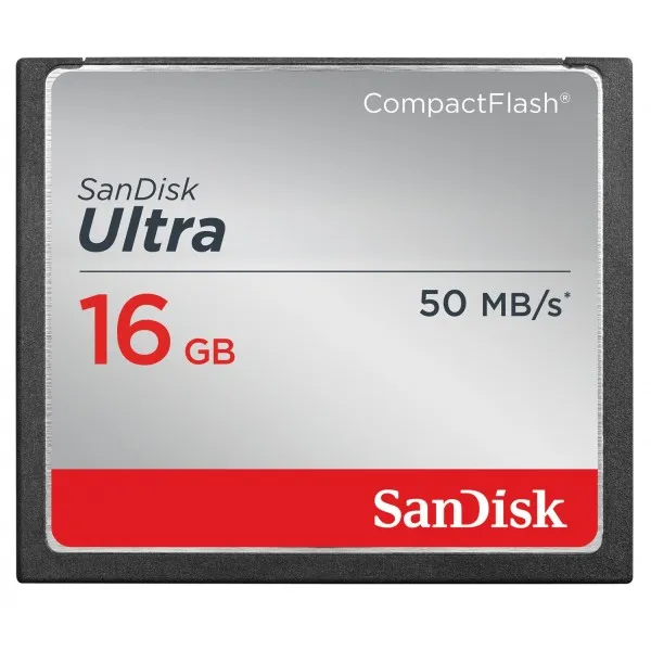 SanDisk Ultra 16GB 컴팩트 플래시 메모리 카드 최대 50MB / s의 속도 좌절없는 패키징-SDCFHS-016G-AFFP (라벨, 단일상품