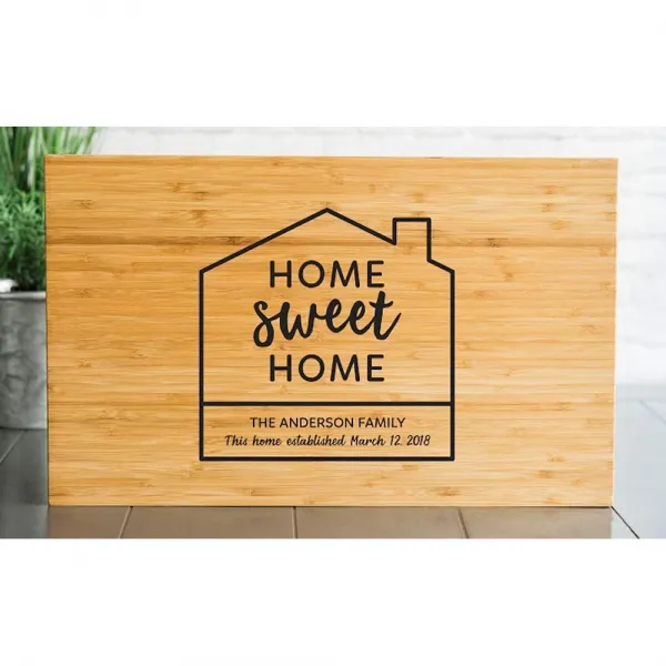 Qualtry 11 X 17 대나무 홈 스위트 홈 앤더슨 디자인 클라이언트 부동산 폐회 및 집들이 선물 고유 한 사 상세페이지참조