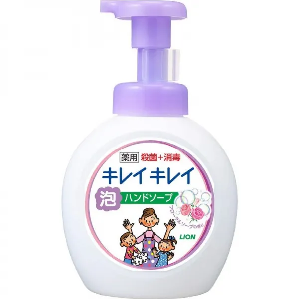 예쁘 예쁜 약용 거품 핸드 로션 플로럴 소프의 향기 본체 펌프 대형 사이즈 500ml(의약 외품)