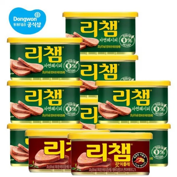 동원 리챔 자연레시피 200gx8개+리챔 핫치폴레 200gx2개, 상세설명 참조, 리챔자연레시피8개+매운리챔2개, 상세설명 참조