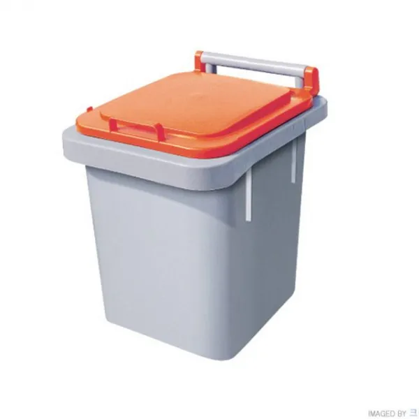 음식물쓰레기통 잔반보관통 40L 밀폐형 이동통 수거통, 파랑