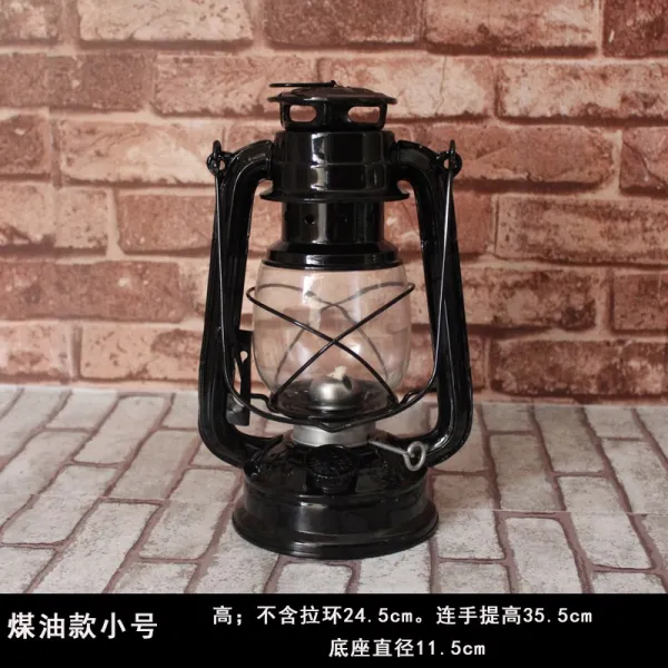 화목쇼핑몰 등유랜턴 민속 레트로 물품 늙다리 수장 잡목 민국 구식의 클오일 램프 골동품 진열 장식품, 클오일 타입 블랙 스몰자 많다 등불을