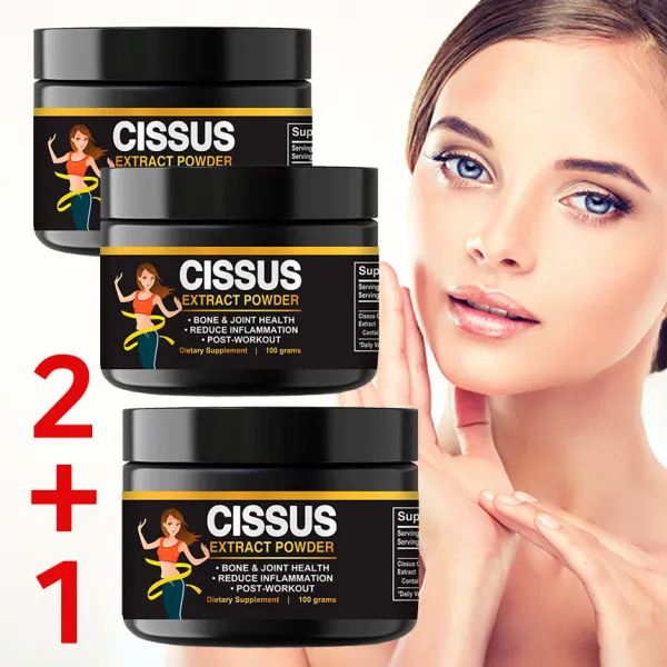 시서스 추출물 가루 분말 2+1통 미국 직구 (9달분) FDA 씨서스 파우더 시저스 효능 추천, 3병, 100g