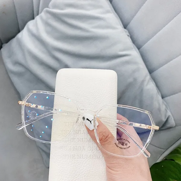 바이스타 빅 프레임 다각형 안경테 평광경 뿔테 안경