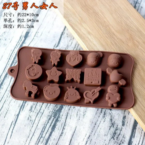 실리콘 파워 몰드 숫자 레터링 크리스마스 발렌타인 사랑 캐릭터 동물 과 빙글빙글 거푸집 27남자 여성
