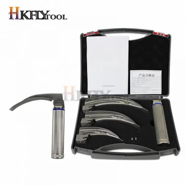 아동 마취 목 거울 Led 조명 삽관 스테인리스강 후두경 성인용 광섬유 목 감지 도구 02 Mirror For The Ent