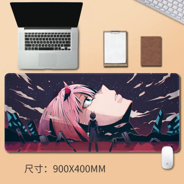 제로투 캐릭터 마우스 장패드 테이블 매트 키보드 패드, AZ + 900x400mm + 4mm