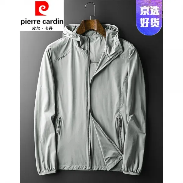 한. 847.2 허 양 필 카 탄 플래그 십 공식 점 포 는 846.5 바늘 여름 자외선 차단 제 점 퍼 남 드 간판 통기 낚시 산책 옷 중년 아빠 낚시 재킷 뜨개질 품 Sx518 옅 은 회색 L