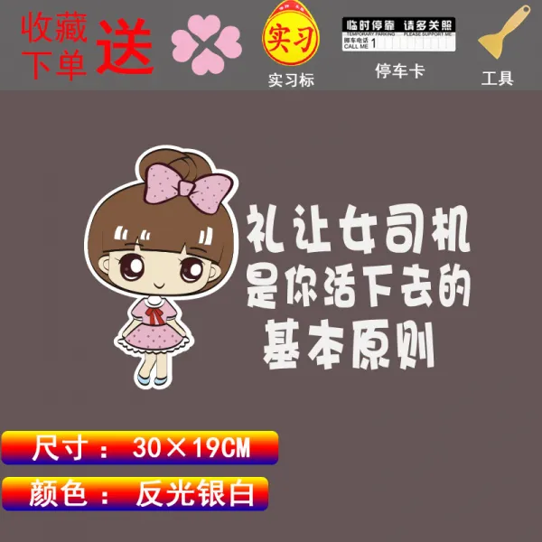 차량용엠블럼 새내기 길을가다 독창적 개성 실습 어서 많다 빛으로 비추다 운전기사 앞 아니 뒤, 10x10cm, 기본 원칙 올림머리 실버화이트