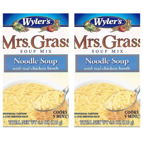 Wylers Mrs Grass CHICKEN 와일러 미세스 그라스 치킨 누들 자취 음식 아침 대용 119g 2개