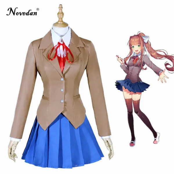 도키 도키 문학 클럽 코스프레 사요리 유리 나츠키 코스프레 의상 애니메이션 일본 학교 제복 소녀 의상 코스프레2995 