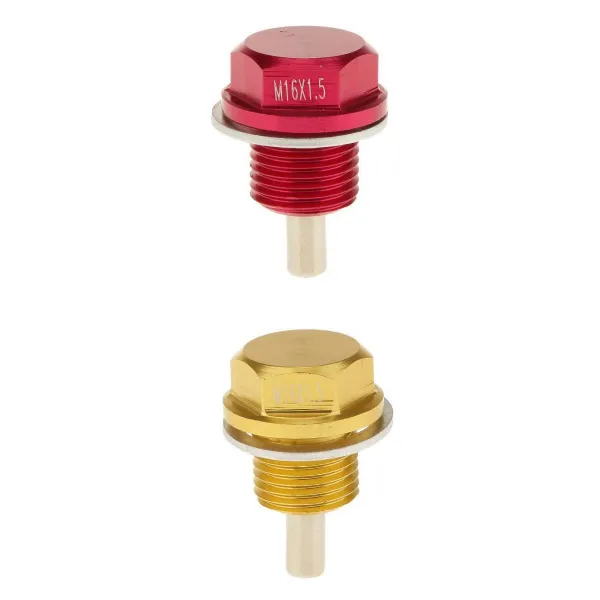 STK2pcs m16x1.5 양극 처리 된 마그네틱 엔진 오일 팬 드레인 볼트 플러그 스바루