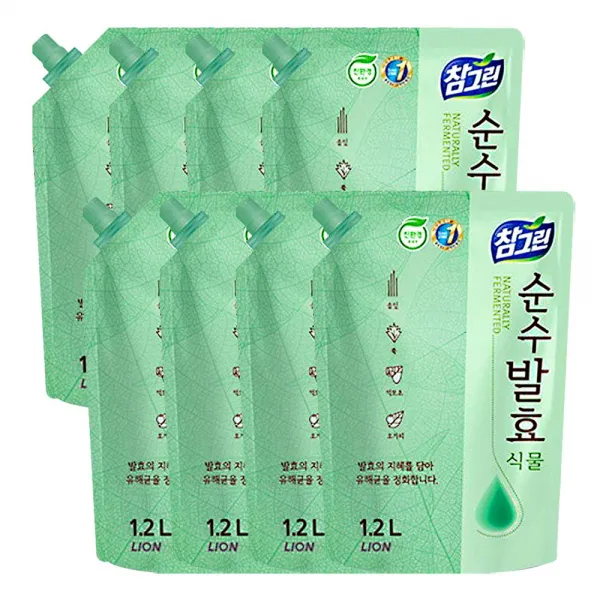 참그린 순수발효 식물 주방세제, 1.2L, 8개