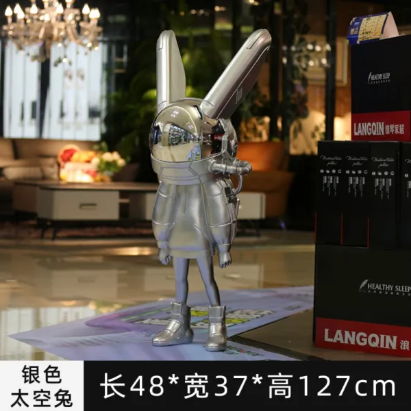 인테리어소품 장식품 대형장식품 샵 인형 실버, 높이 1.27m의 은색