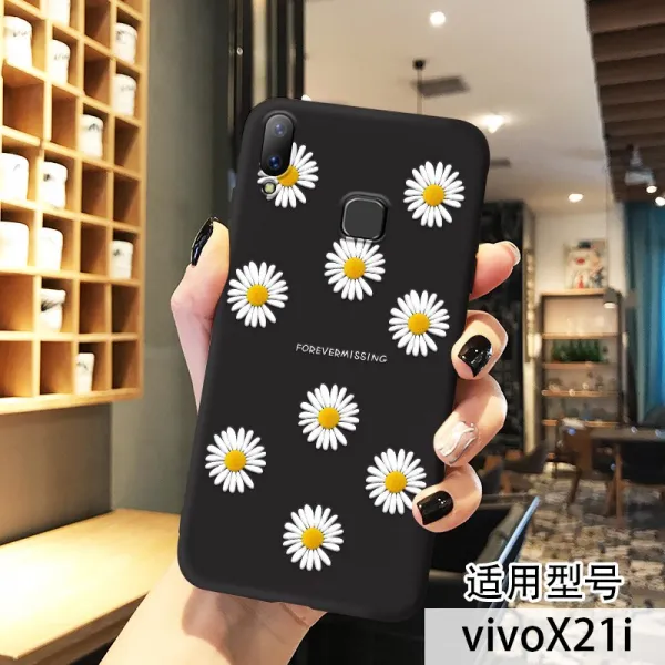 VIVOX23 핸드폰케이스 실리콘 X23 환채판 개성 풀팩토리 X21I 같은스타일 숓 국화 애니메이션 샌딩 VIVO 케이스