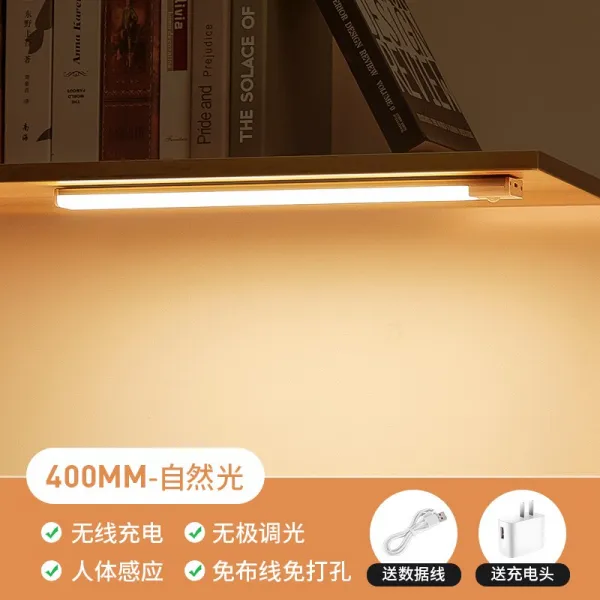 Mar.26 61번 스마트 인체감지 LED 무연등 충전식 무삽전 복도 야광 밤 벽등 자동 점등Z, 5_40cm 자연광 [상 광 + 인체 감응 + 무극 조