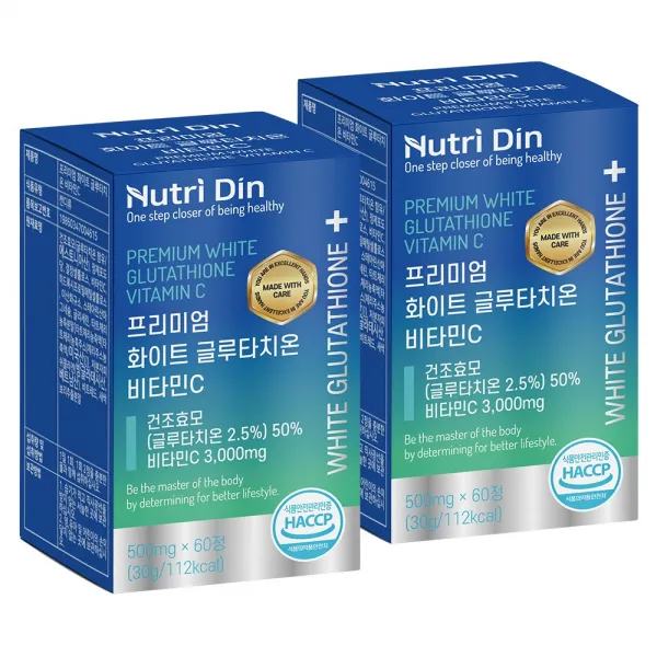 뉴트리딘 프리미엄 화이트 글루타치온 비타민C, 60정, 2개