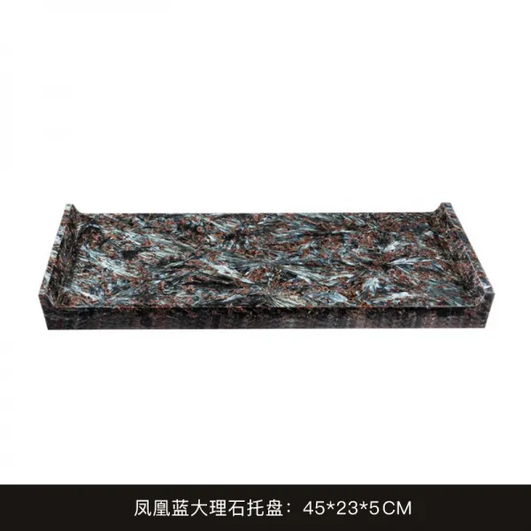 Di Gao 홈 고급 대리석 현관 캐비닛 아트 운석 장식, 트레이 (45 * 23 * 5cm)