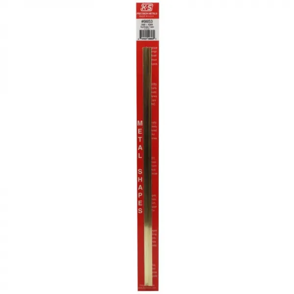 K & S 황동 각 파이프 1면 5mm 두께 0.45mm 길이 300mm (2 병), 단일상품