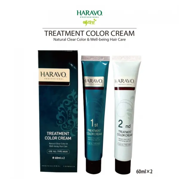헤라보 헤어 트리트먼트 칼라크림 1제 2제 각 60g, 1개, 3N(암갈색)