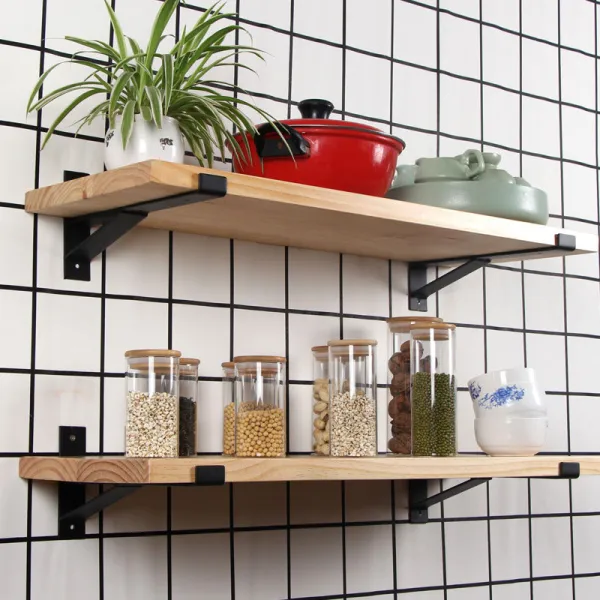 프레스하트선반 책장 위 맡다 힘이세다 원목 일자 칸막이보드 공중에 뜨다 선반을 매다 벽걸이 패널 주방 3771345905, 130 롱 25 와이드 3CM 두꺼운