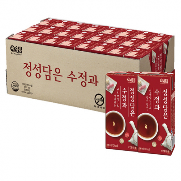 정식품 정성담은 수정과 190ml x 24팩 2박스 48팩 전통 음료, 48개