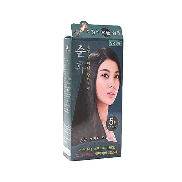상품상세참조 순휴스피디 칼라크림(오징어먹물) 5호 진한밤색