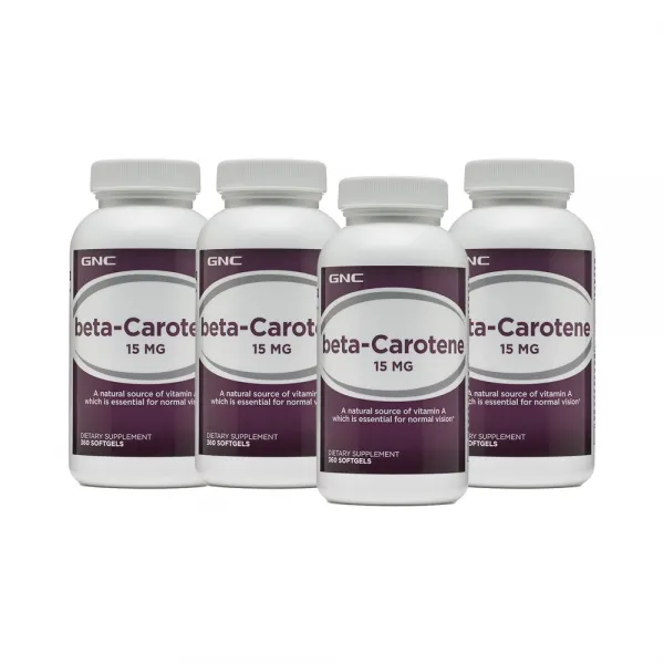 GNC [4개 SET] 베타 카로틴 15mg 360정 (소프트젤) Beta Carotene 360Sgels, 4개