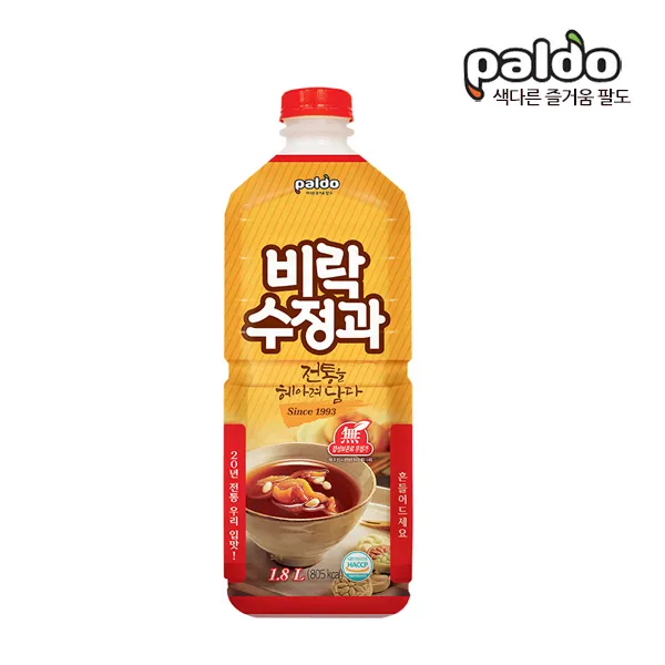 팔도 비락 수정과1.8LX4개수정과 비락수정과 수정과pet 팔도 차음료, 4개, 1.8L