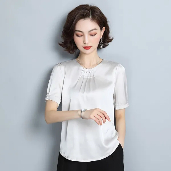 다발로 여성 가을 반팔 블라우스 Fzl89 594251060013