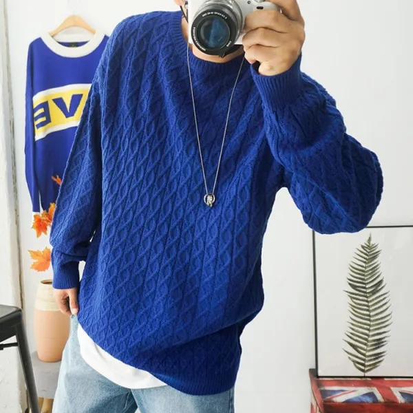  코디캡틴 4xl 큰옷 남자 빅사이즈 꽈배기니트