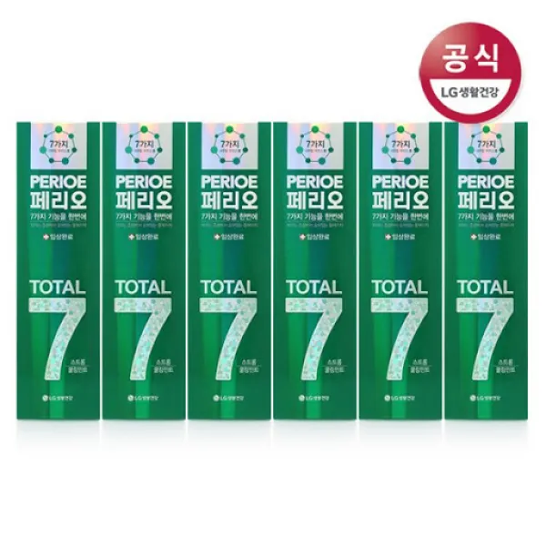 아리아 페리오 토탈7 스트롱 치약 6개세트, 6개, 120g
