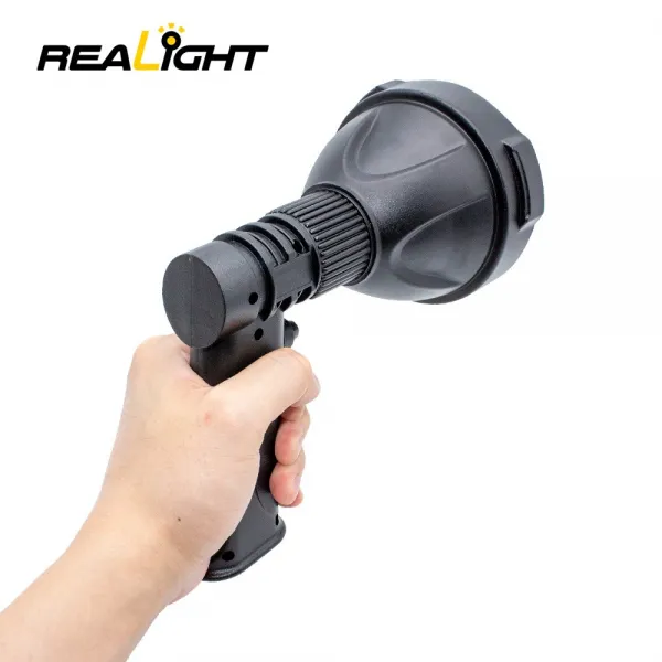 리얼라이트 WS-001 2500루멘 휴대용 LED써치라이트 충전식 랜턴 300미터 직진성 사냥 낚시 캠핑 등산 유해조수구제 탐조등 손전등
