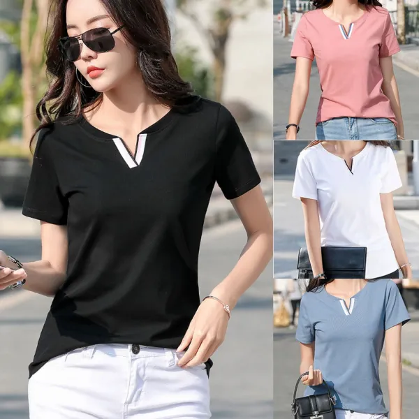 Joyce shop 여성티셔츠 여성 반팔티 반팔티셔츠 여름티 면 티 라운드티 반팔 티셔츠