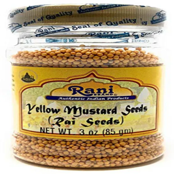99.2g 100g Jar Rani Yellow 겨자씨 종자 85g 85g ~ Rani Yellow Mustard Seeds Whole Spice 3oz 85g A 1