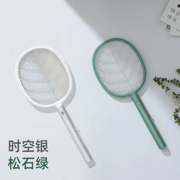 범투셀러 전기모기채 충전 양식 가정용 초강력 파리채 전기모기박자기 강력함 2in1 신기 송석 그린 _타임 실버 홈 룩 주