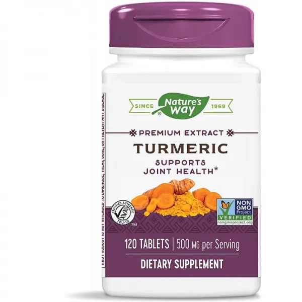 자연의 길 표준화 된 심황; 95 % 쿠르 쿠미 노이드; TRU-ID 인증; 채식 1 회 제공량 500mg 120 정 (포