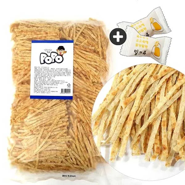 추억의과자 부산어포 어채(대용량 500g) 1봉(+맛보기 밀크츄2개), 1봉, 500g