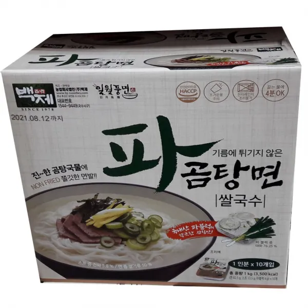 백제 일월풍면 파곰탕면쌀국수100g X 10입 10개입 100g
