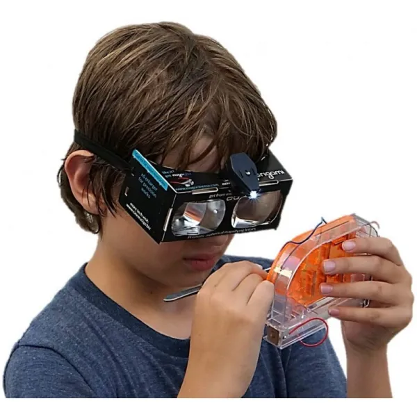 Mogori 광학 종이접기 키트 Led 미포함 고유 프리즘 렌즈 쌍안경 돋보기 2d 스마트폰 뷰어 3d 공간적 사고 미세한 운동 1 단일옵션