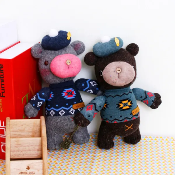 거리의 악사 퐁듀(색상랜덤) 양말인형 삭스돌DIY