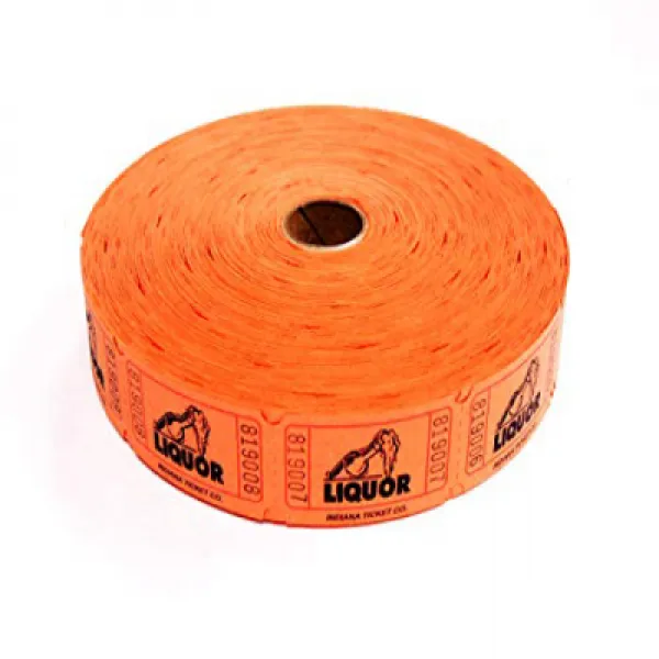 2000 Liquor Orange Single Roll Consecutively Numbered Raffle Tickets 연속적으로 번호가 매겨진 추첨권 티켓 2000 주류 오렌, 1