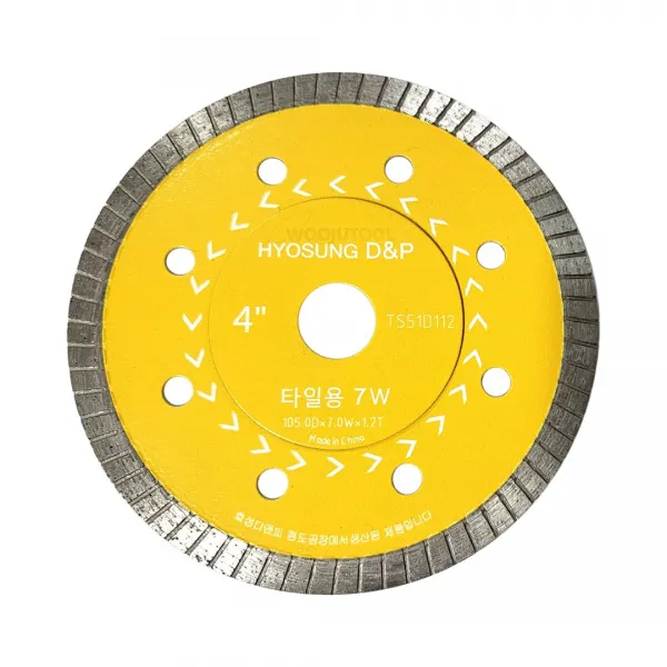 4인치 터보날 기본날 타일날 105-1.2T 내경15mm