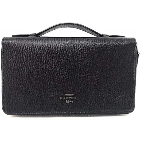 (코치)COACH F23334 QB/BK크로스 곡류 가죽 더블 지퍼 트래블 우오 렛 오르가나이저 블랙