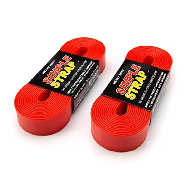 견인 벨트 및 계약자 자동 클램핑 비 에깅 안티 UV 3mm 헤비 듀티 (1000 psi) 레드 2 팩이있는 고정 고무 스트 (Heavy Duty 2-pack Red), Heavy Duty, 2-pack Red