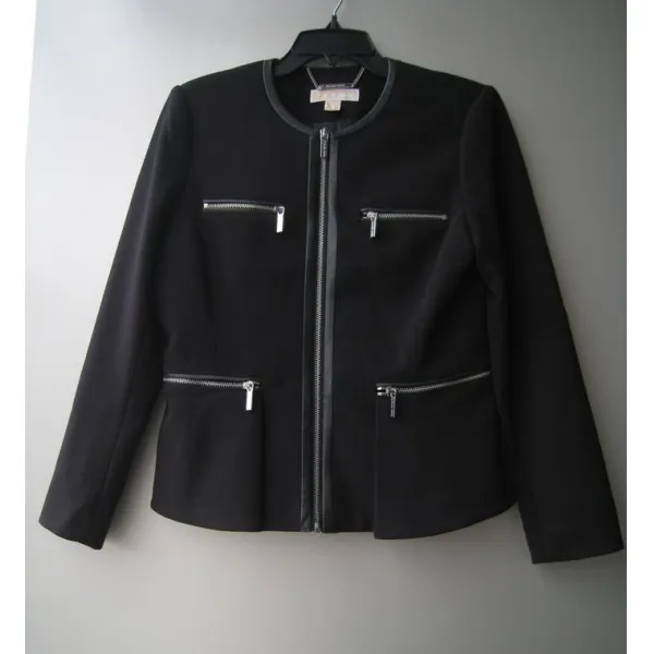 미국 누이동생 하우스 여성의류 면 레이온 지퍼 두꺼운 이지 보기좋은 블랙